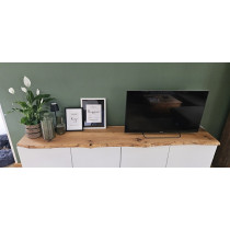 Deckplatte Wildeiche für IKEA Lowboard, Holzplatte, rustikal, einseitige Baumkante, geölt, Maße wählbar, Deckplatte Wildeiche für IKEA Lowboard, Holzplatte, rustikal, einseitige Baumkante, geölt, Maße wählbar,